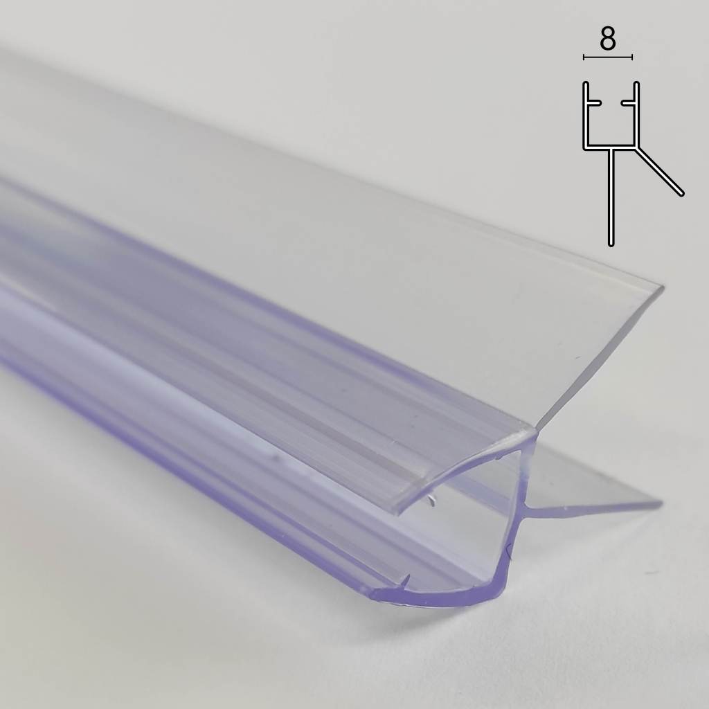 8mm Glass Shower Door Bottom Seal with Drip Blade Showerwell Home